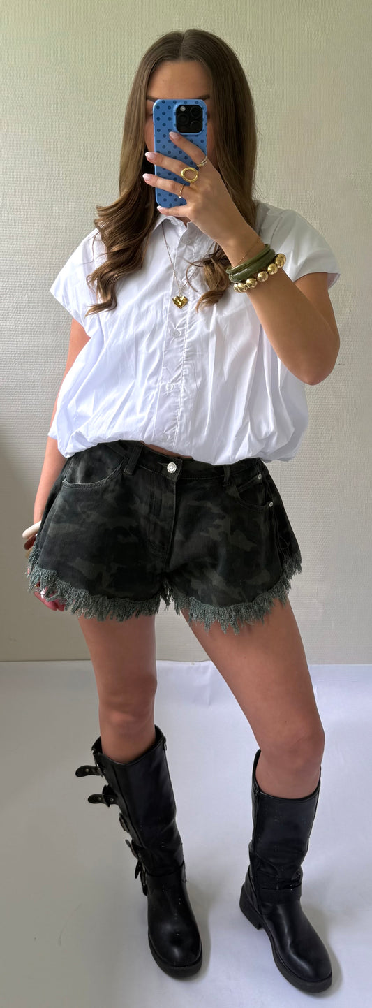 Cropped blouse wit